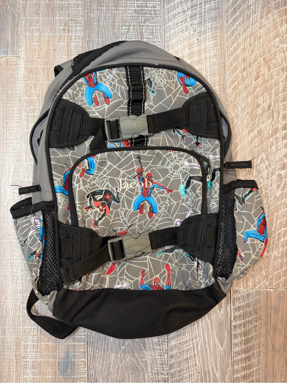 Pottery Barn Kids Spider-Man Gray & Black Backpack